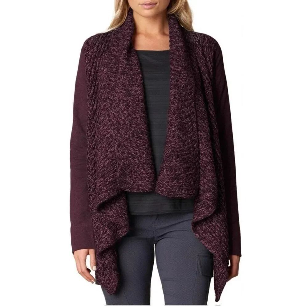 ✨prAna Demure Cardigan Maroon Sz Large Sweater (Flawed)✨